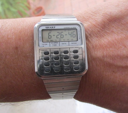Sharp chrono alarm calculator
