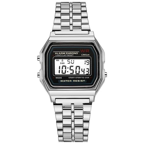 Digitaluhr herren edelstahl - herren,